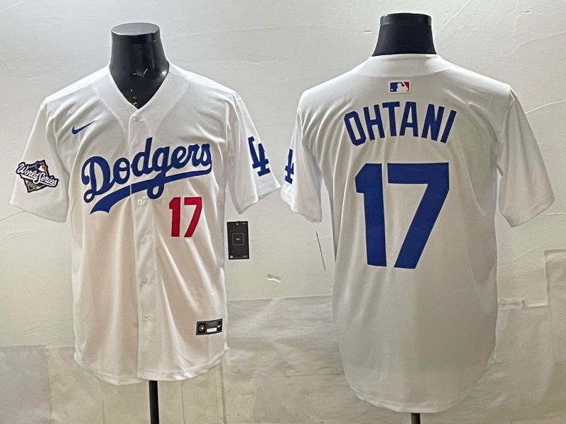 Men 2025 Los Angeles Dodgers #17 Ohtani white Game Nike MLB Jersey style 072